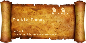 Merkle Manon névjegykártya